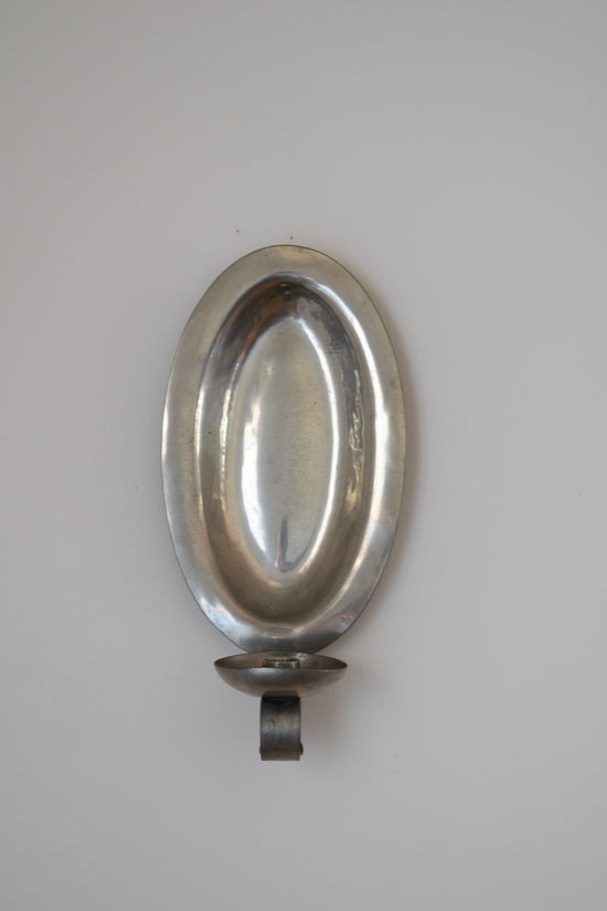 Vintage Pewter Candle Sconce