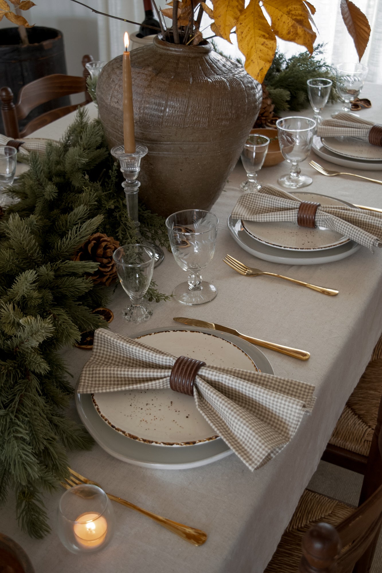 Wooden Ribbed Napkin Rings